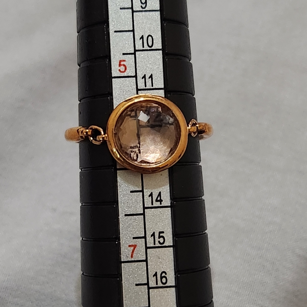 Swarovski Tahlia Ring Round Cut Pink Rose Gold Tone Plated - Picture 10 of 12